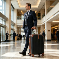 En stock aux États-Unis, livraison gratuite, ensemble de bagages de voyage premium en ABS 3 pièces, 20, 24 et 28 pouces, support du dropshipping