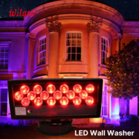 Projecteur mural LED RGBW 72W à économie d'énergie pour éclairage extérieur paysager, contrôleur DMX synchronisé maître-esclave pour places commerciales