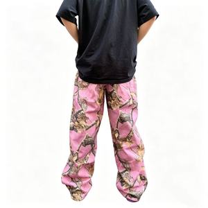 <span class=keywords><strong>Pantaloni</strong></span> Larghi Vintage con Stampa Mimetica Rosa Giungla, <span class=keywords><strong>Pantaloni</strong></span> Oversize a Gamba Larga per <span class=keywords><strong>Uomo</strong></span>, Stile Hip Hop Urbano Casual per Uso Quotidiano - Product Image 3