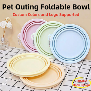 Foldable Silicone Pet <b>Bowl</b> <b>Collapsible</b> <b>Dog</b> Cat Feeding Dish Portable Water Food <b>Bowl</b> for Outdoor Walking - Product Image 3