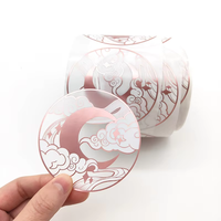 Échantillon gratuit d'autocollants ronds transparents mats en vinyle transparent personnalisés avec votre logo pour l'emballage de parfums et de rouges à lèvres