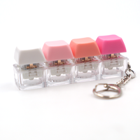 En stock, prêt à être expédié : Porte-clés personnalisé avec capuchon de touche de clavier, DIY, pour clavier mécanique, anti-stress, jouet fidget