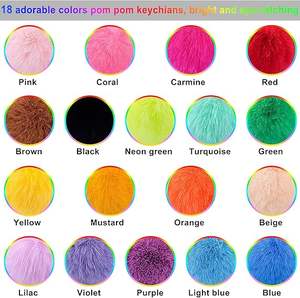 Porte-clés en fausse fourrure moelleuse de 8 cm, breloques boules de poils mignonnes, accessoires de vente en gros très demandés pour sacs à main, cadeaux d'anniversaire - Product Image 2