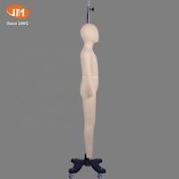 Mannequin en fibre de verre JUNMEI pour garçons de 10 ans, taille 140, blanc, avec tête et pose debout, revêtement en tissu de lin, pour la couture