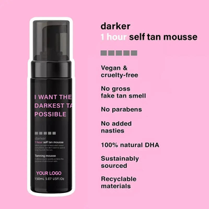 Vente en gros de logo personnalisé marque privée bio foncé intense soleil autobronzant <span class=keywords><strong>mousse</strong></span> lotion de bronzage minéral solarium crème de bronzage OEM - Product Image 3