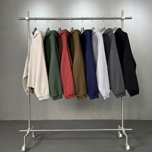 Sweat à capuche épais de haute qualité 430 g/m² personnalisé, doublé polaire, avec broderie en relief, style streetwear - Product Image 1