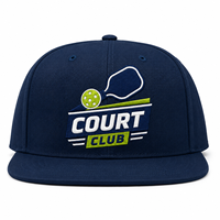 Gorra Snapback de Lote Pequeño con Visera Recta y Gráfico de Pala, Envío Rápido para Vendedores del Estilo de Vida Pickleball con Parche Personalizado