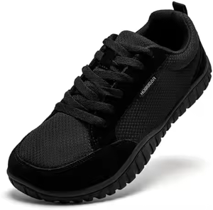 Chaussures de course unisexes d'été en maille respirante à lacets, neuves, d'occasion, de marque, originales, bon marché, pour hommes, noir et blanc, chaussures souples - Product Image 3