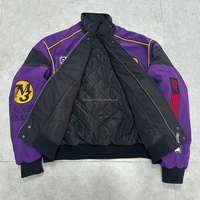 Fabricants de vêtements OEM blouson bombardier voiture de course tendance brodé logo personnalisé veste universitaire vintage pour hommes pour l'hiver