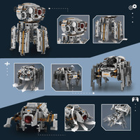 Mould King 15050S Juego de Bloques de Construcción de Robots Deformables, Juguete STEM RC Programable por APP 3 en 1, Regalo Navideño para Niños