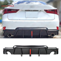 Lèvre arrière de voiture pour 2014-2016 LEXUS IS250 IS350 Lèvre de pare-chocs arrière pour IS200T Diffuseur arrière avec lumière LED Style ABS Matière plastique