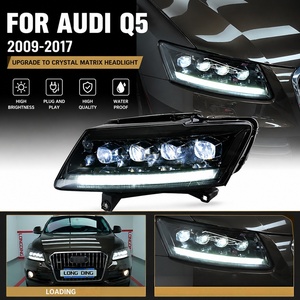 Phares avant LED compatibles avec Audi Q5 2009-2018 Matrice <span class=keywords><strong>Cristal</strong></span> Projecteur Lumière Diurne Directionnelle Dynamique Noir Fumé - Product Image 3