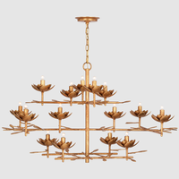 Suspension LED linéaire moderne en laiton Yihao, hauteur réglable, pour îlot de cuisine, bureau à domicile ou comme lustre