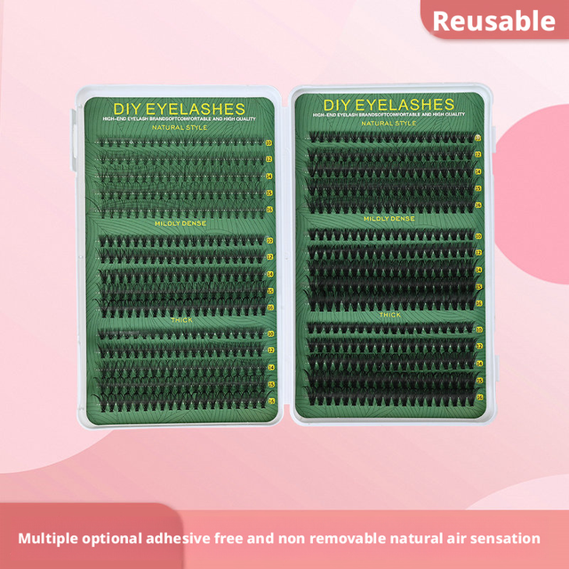 DIY Handmade Segmented Cluster False Eyelashes 30 Rows Mixed Length 10-16mm Natural Curling Soft Lightweight Individual Lashes