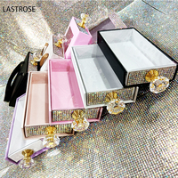 Boîte à cils holographique pour faux-cils, étui d'emballage de marque privée, boîte à cils à extension, avec tiroirs, expédition depuis l'usine en chine