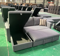 Canapé d'angle moderne à prix de gros, ensemble de canapés modulables, canapé-lit convertible multifonctionnel, mobilier de bureau et de maison en tissu, canapé en forme de L
