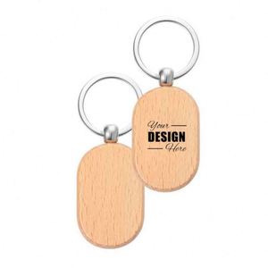 Custom Durable Polished Sports Wooden <b>Keychain</b>-<b>Personalized</b> Wood Key Ring & Key Tag for EDC or Promotional Gift - Product Image 1