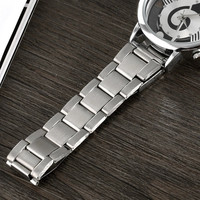 Nouvelle montre de luxe de marque, mode simple, note de musique, notation, cadran en verre, pointeur, montre pour hommes et femmes, montres argentées