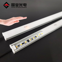 Lampu LED DC 12V tanpa lampu, lampu LED Sensor gerak tangan tempat tidur lampu perak bening bercahaya untuk lemari dapur DC 12V 90 1000