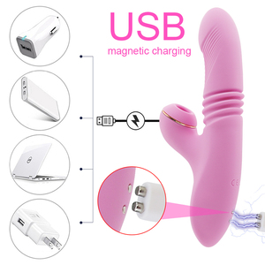 Kostenloser Versand in den USA Heizung Clit Sucker Vagina Clitoris Stimulator Teleskop Schub Saugen Vibrator <span class=keywords><strong>Dildo</strong></span> Maschine - Product Image 3