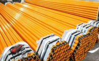 Tuyau en acier composite revêtu d'époxy jaune pour la conduite de gaz résidentielle municipale