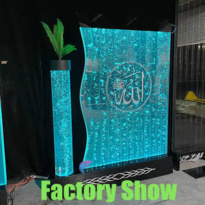 Pared de Pantalla de Burbujas de Agua Acrílica en Forma de S de Gran Venta con Iluminación LED para Decoración del Hogar Pantallas y Divisores de Habitación Modernos - Product Image 6