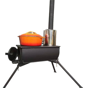 USA Hot Sale Stainless Steel Wood Camping <b>Stove</b> Portable Tent <b>Stove</b> with Bbq Grill - Product Image 5