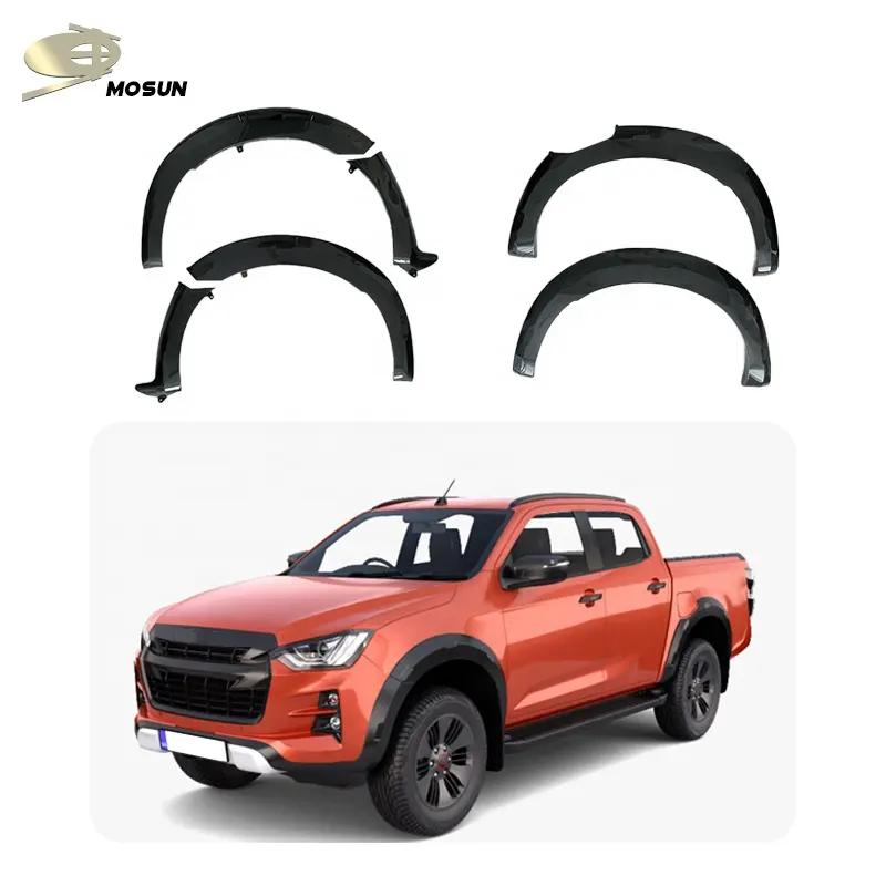 ABS 4X4 Body Part Wheel Arch Phong Cách Đơn Giản Fender Flare Guard Làm Lệch Hướng Cho Isuzu D-max Dmax 4 Cửa 2020-2021