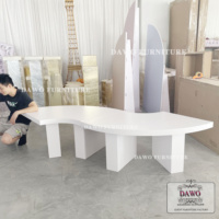 Table serpentine blanche pour enfants, mobilier de salle à manger de mariage, fabrication chinoise