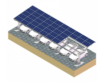 Structure de montage en acier revêtu de Zn-Al-Mg pour carport solaire, espace de stationnement solaire pour voitures