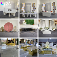 LEDA Hot Sale Acryl Kinder tisch und Stühle für Geburtstags feier Events Home Esstisch