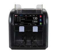 Compteur de billets professionnel AL-958T avec détection de devises mixtes, double CIS, grand écran tactile et détection UV/MG