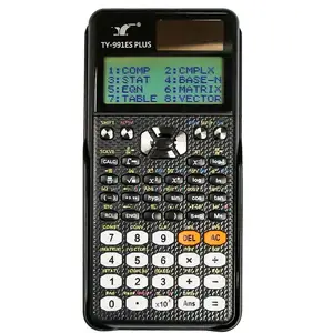 Calculadora con pantalla de dos líneas, potencia dual, 417 funciones, calculadora PLUS de dos líneas