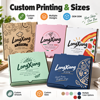 Matériaux de qualité alimentaire Embossés Imprimés sur mesure Recyclables Boîtes à pizza rigides en carton Emballage personnalisé pour pizza