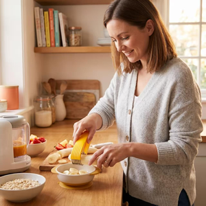 Hot Banana Slicer Yellow Color Practical <b>Kitchen</b> <b>Tool</b> Plastic Salad Fruit Peeler Banana Cutter Chopper - Product Image 2
