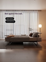 Lit en acier inoxydable de style industriel vintage luxueux, cadre de lit en fer forgé simple pour chambre principale, appartement, hôtel, maison