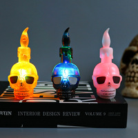 Lanterne électronique tête de mort pour Halloween et Diwali, bougie décorative transfrontalière en forme de citrouille