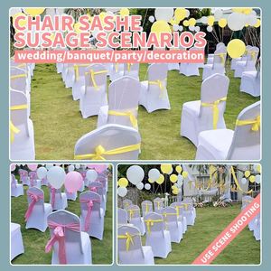Wedding Table Banquet Organzas Sashes Chair <b>Bow</b> Party Decorations Wedding Chair <b>Bow</b> - Product Image 2