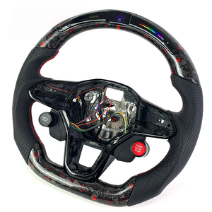 Volante Deportivo de Fibra de Carbono Forjado con Alcántara y LED para Volkswagen Golf MK8 Tiguan R, Interior Automotriz 2021 <span class=keywords><strong>2022</strong></span> 2023 2024 - Product Image 2