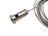 Kit de suspension de câble réglable en acier inoxydable / acier galvanisé avec fixation au plafond à griffe en laiton