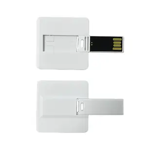 Plastic Card USB Flash Drive 2.0 1GB 2GB Business Card 4GB 8GB Square Card USB Memory Stick 16GB 32GB Pen Drive with Custom Logo