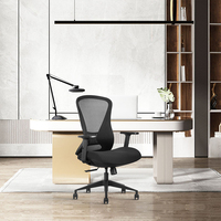 Chaise de bureau moderne en maille à dossier haut, inclinable, pivotante, large, pour conférence, en tissu – Grande Vente Chine