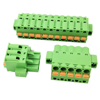 Bloc de jonction à double bride mâle-femelle pas de 5,08 mm - Type de raccordement en ligne mâle-femelle à ressort traversant le mur