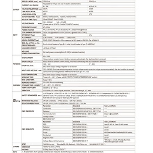 Controlador LED de Modo de Potencia Constante Meanwell Autorizado XLG-200-24-A, Convertidor de Voltaje IP67, Transformadores de Potencia de 200W 220V 24V - Product Image 3