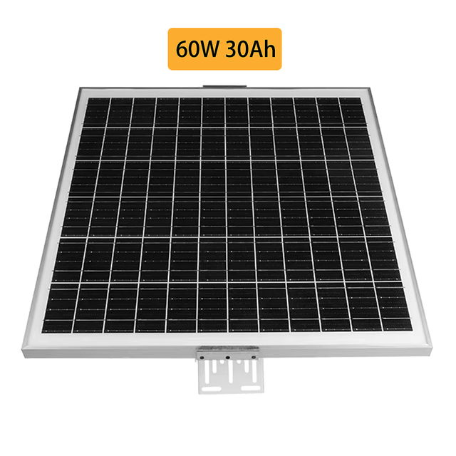 Hot Sale 60W 30Ah Solar Power Built in 18650 Battery Waterproof Solar Battery Outdoor Solar Panel for Camera Long Battery Life