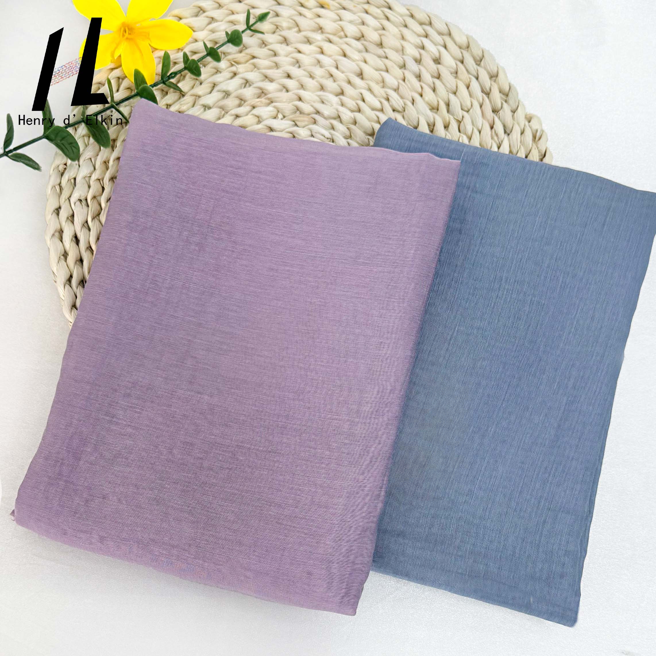 Premium 68% Rayon 32% Nylon Blend Fabric Lightweight Semi-Transparent Cloth for Dresses