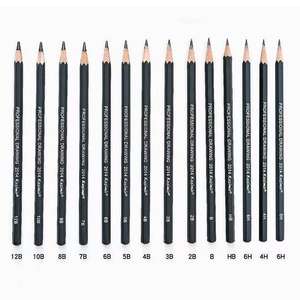 12 buah Set pensil sketsa level seniman profesional Set 6H hingga 12B pensil gambar sketsa - Product Image 5