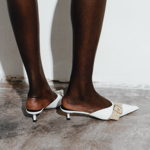 DB hecho a mano nuevo diseñador de tacón alto Muller zapatos para mujeres famoso antideslizante Evergreen puntiagudo transpirable primavera - Product Image 4