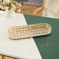 Gold Crystal Home Decoration for Wedding Decoration Creative Apple Pineapple Pear Fruit Sculpture for Living Room Metal Crafts
