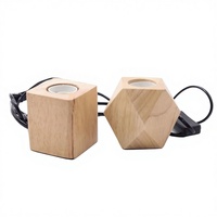 Support de lampe de table en bois standard européen E27 avec interrupteur et prise, base en forme de diamant FX-50 110-220V